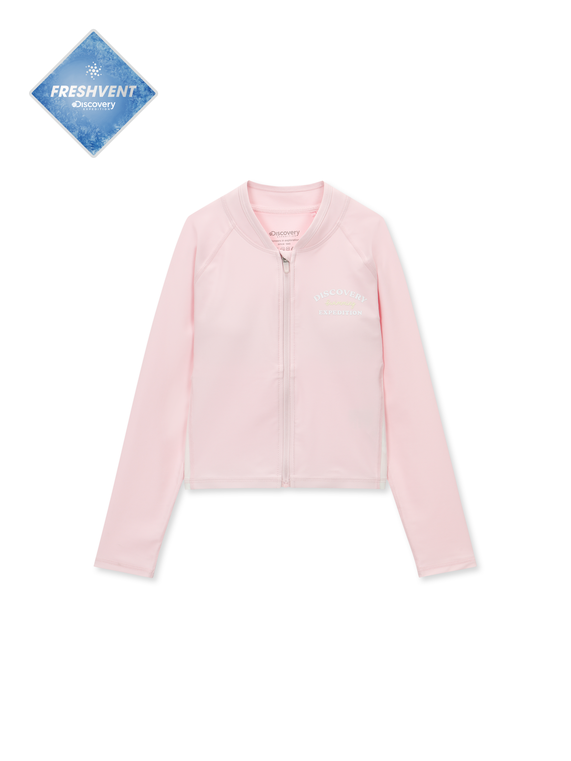 Girl's Freshvent Graphics Zipup Rash Guard