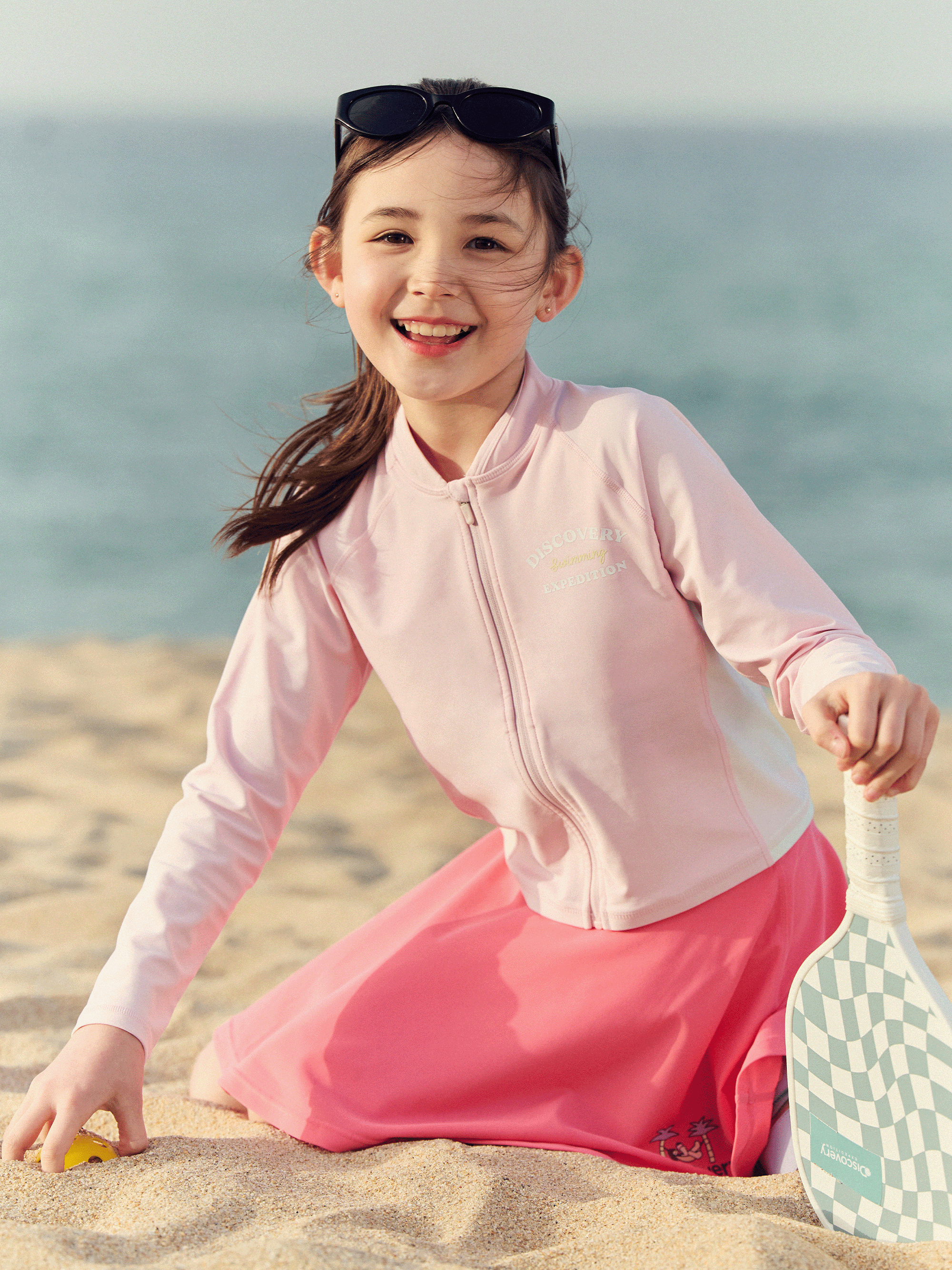 Girl's Freshvent Graphics Zipup Rash Guard