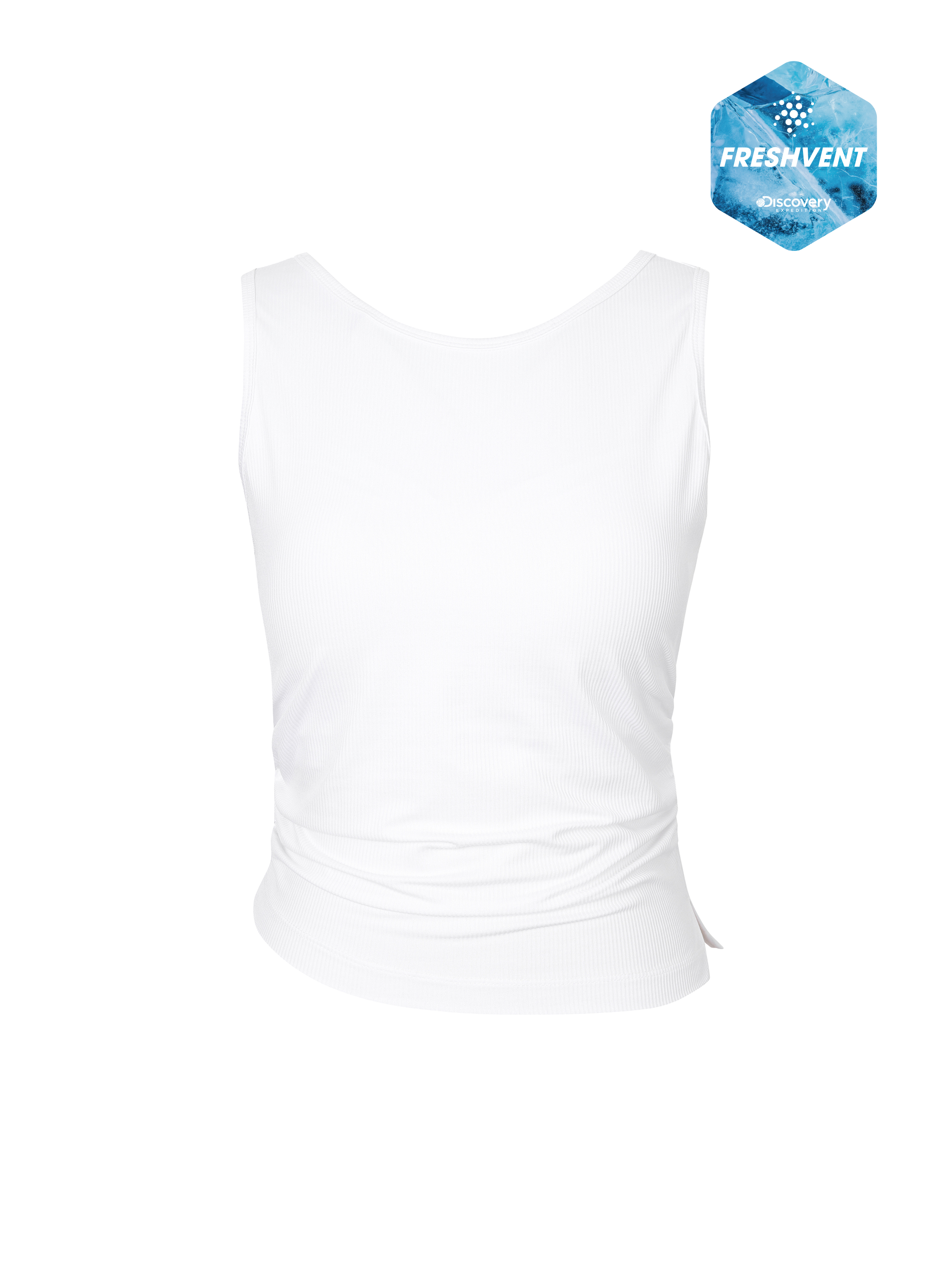 [DISCOVERY] Freshvent Back Lettering Sleeveless★ Freshvent Women's Sleeveless Water Crop Top | Discovery
