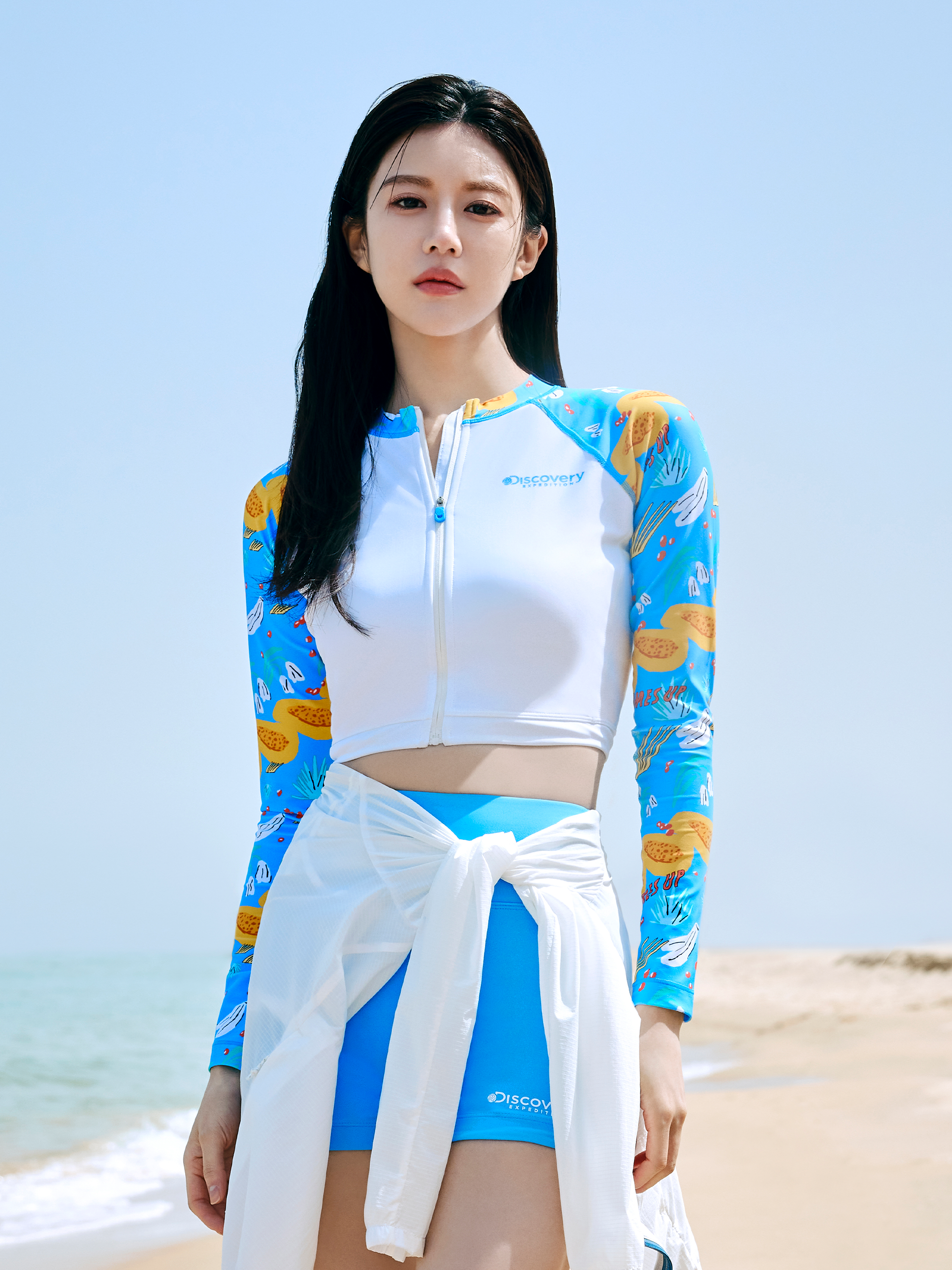 Freshvent Women's Hot Summer Pool Up Crop Rash Guard