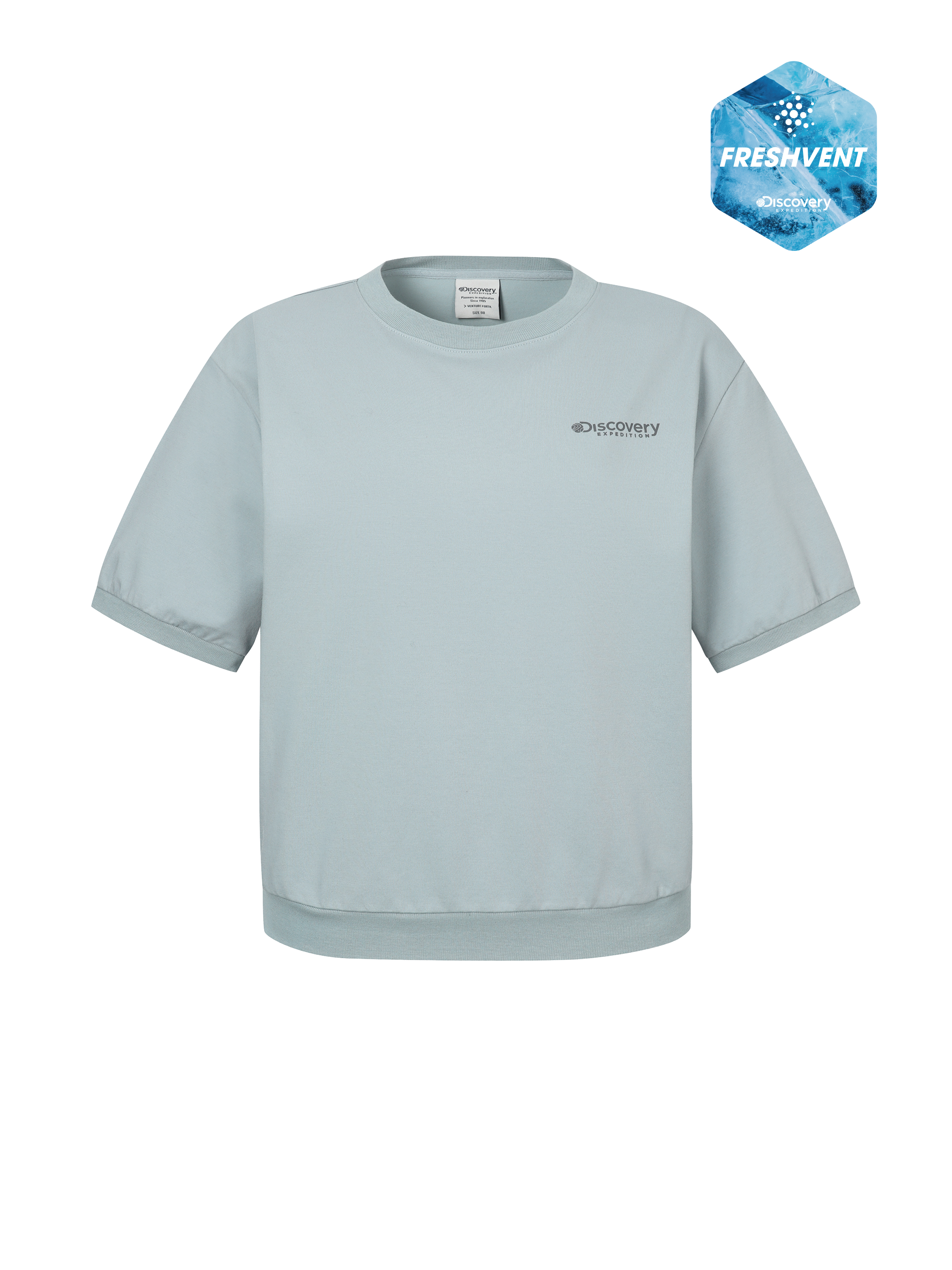 Freshvent Washed Women's Lightweight Short-sleeve Sweatshirt