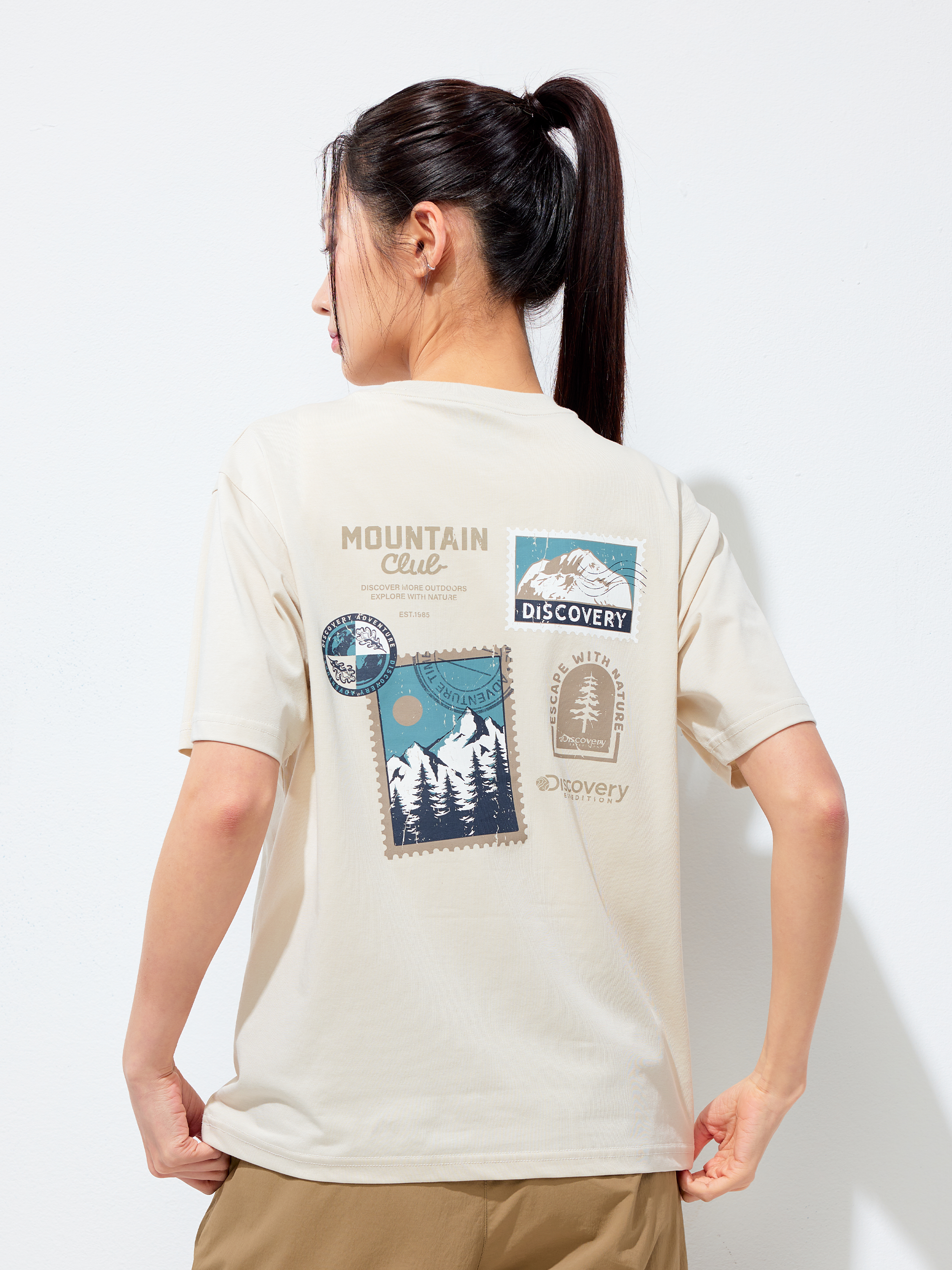 【DISCOVERY EXPEDITION】 Fresh Event Collage T-shirt‐GREY Men's Short-Sleeve T-shirts | Discovery-Expedition