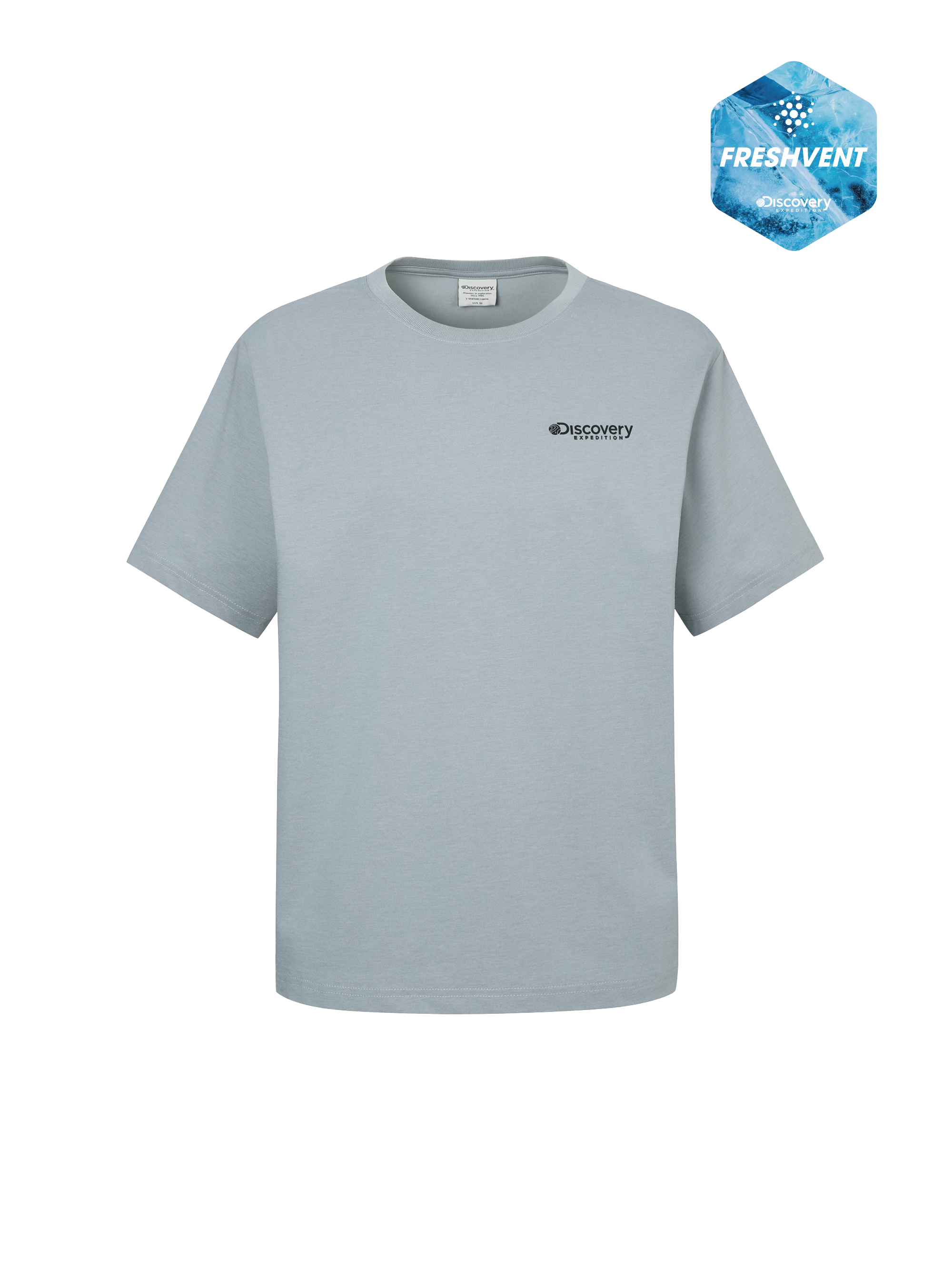 Freshvent Washed Camping Hand-drawn Graphic Short-sleeve T-shirt