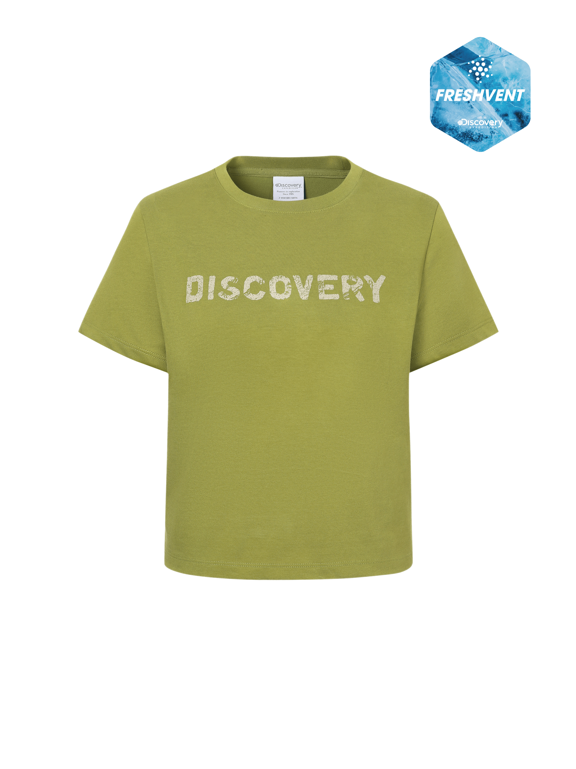 Women's Freshvent Washed Crop Big Logo Short Sleeve T-shirt