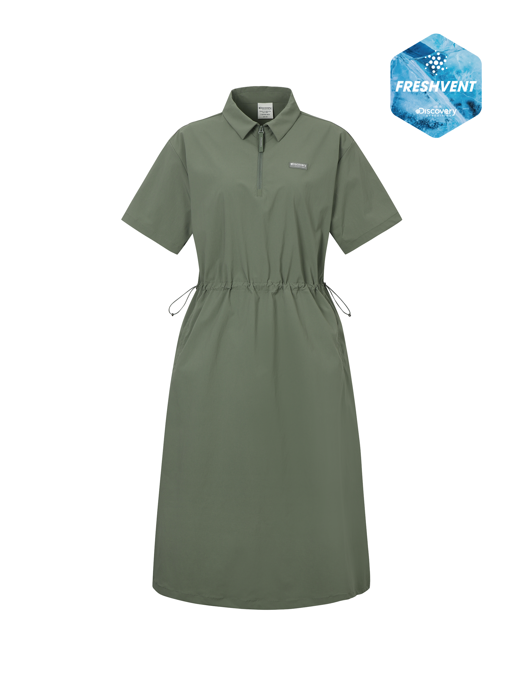 Freshvent Women's Lightweight Half-zip Woven Dress