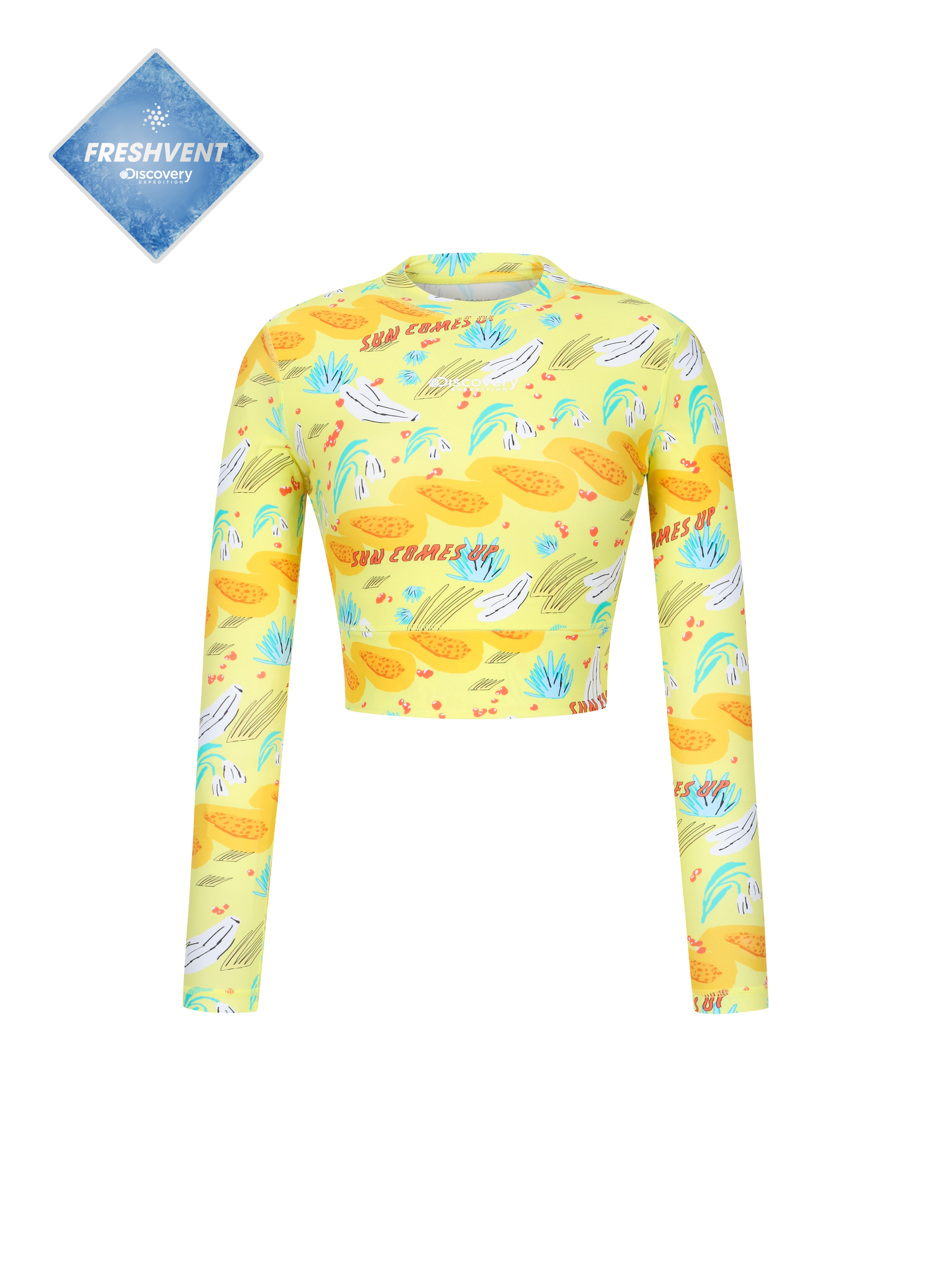 Freshvent Women's Hot Summer Crop Rash Guard