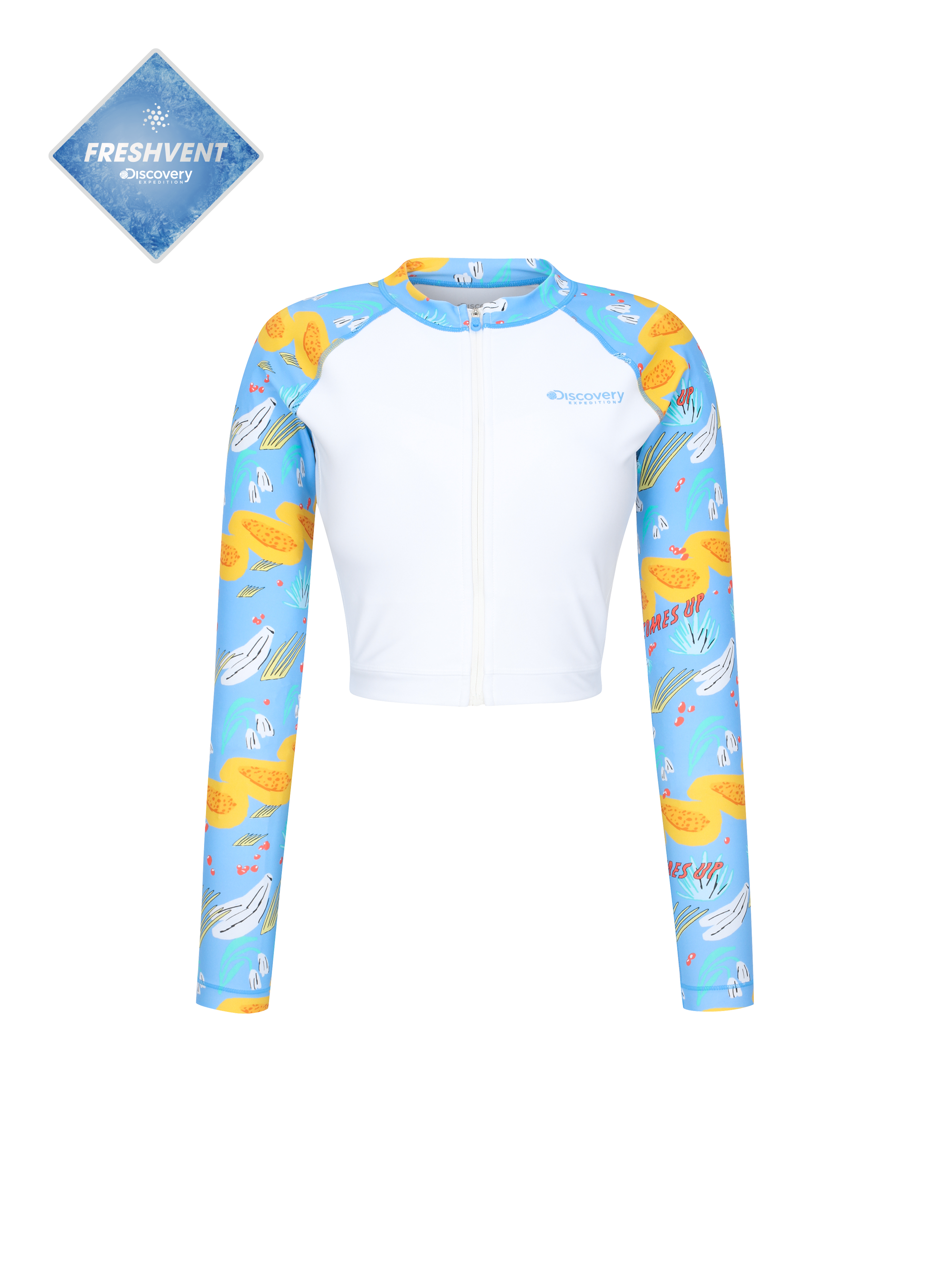 Freshvent Women's Hot Summer Pool Up Crop Rash Guard