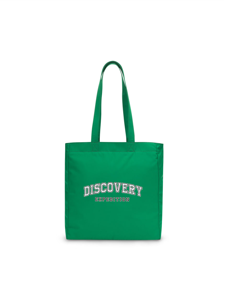 Varsity Logo Printed Shopper Bag Green