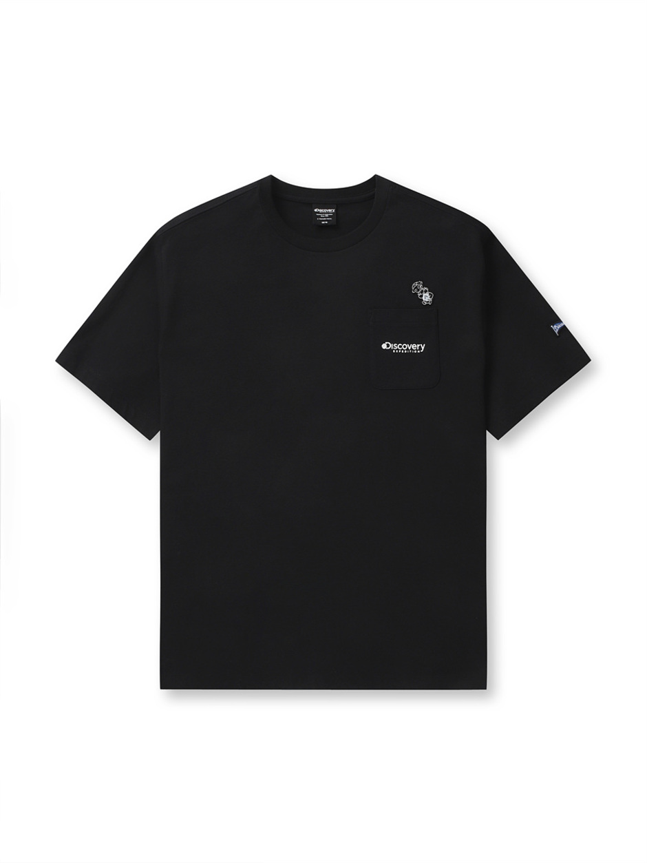 Kinzo Varsity Pocket T-Shirt Black