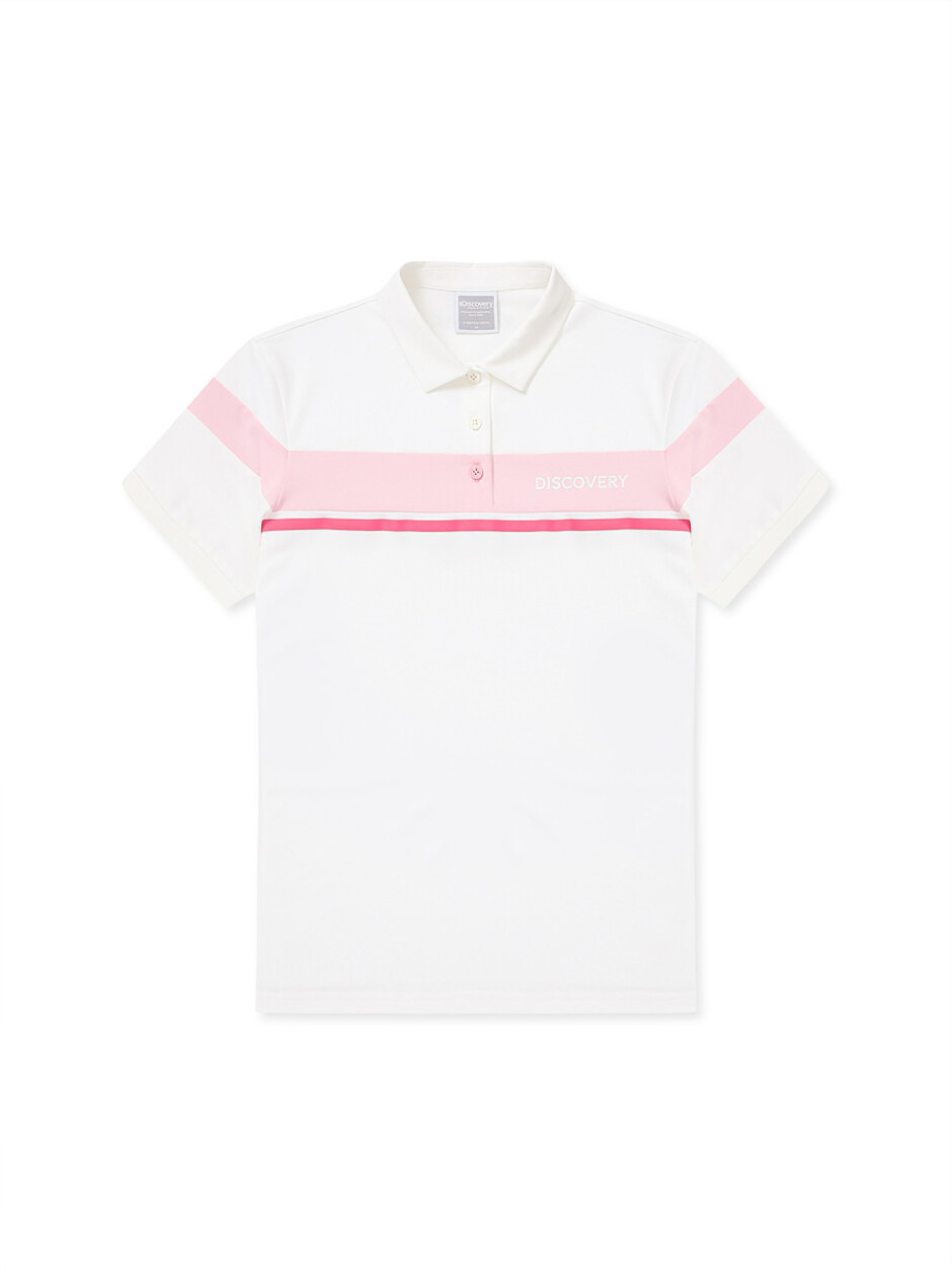 [WMS] Color Block Collar T-Shirts Off White