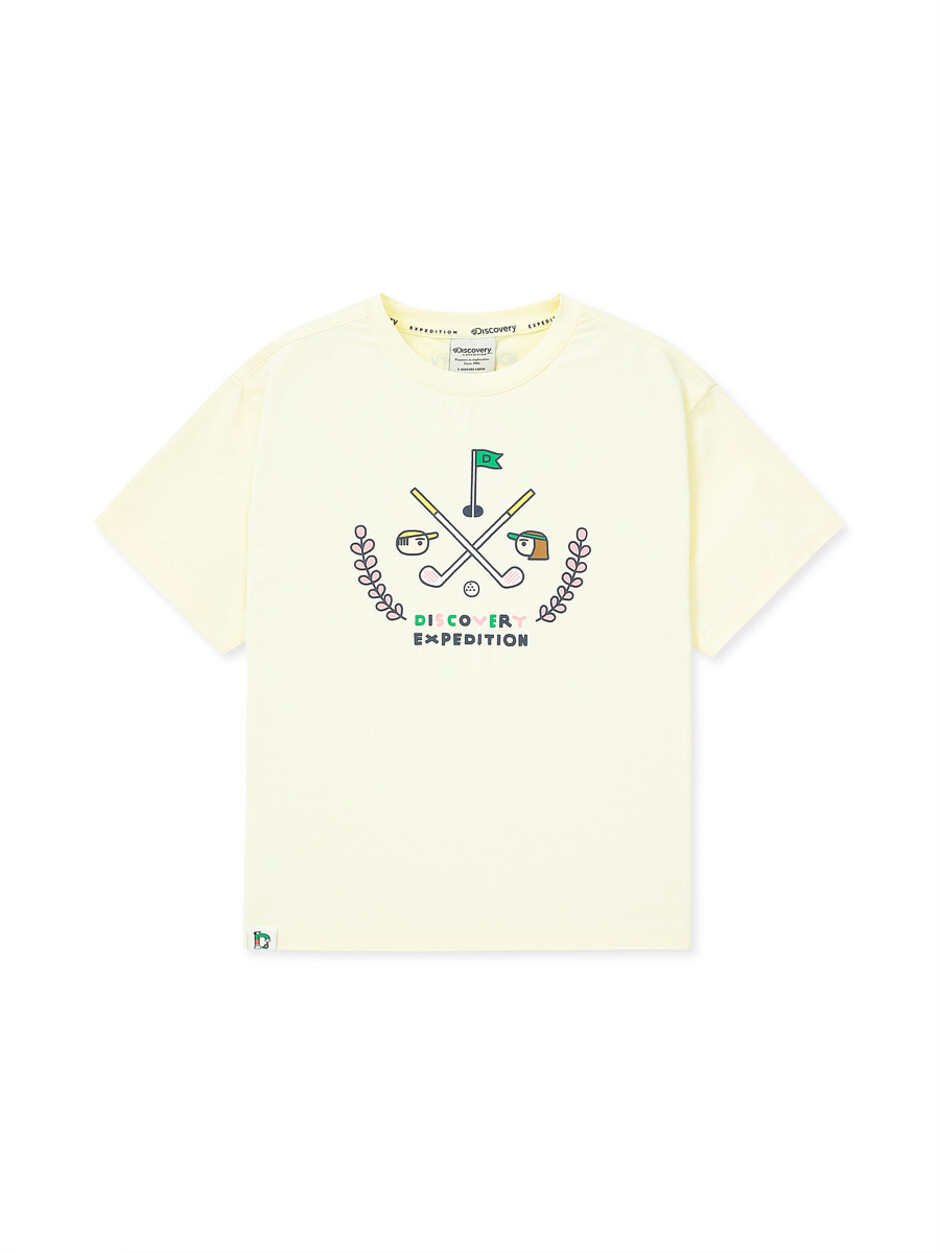 [KIDS] Girl Golf Graphic T-Shirt L.Cream