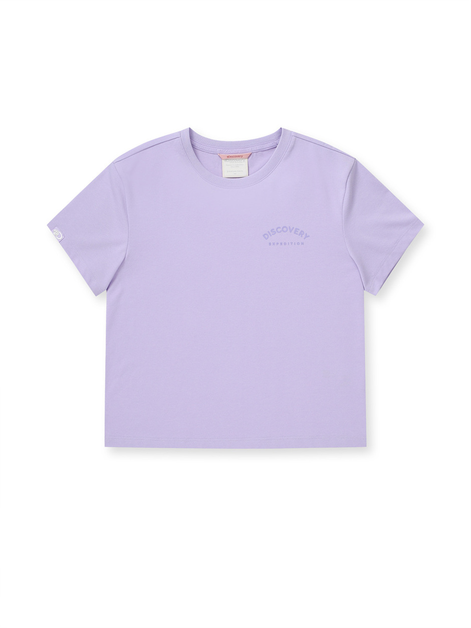 [WMS] Slim Fit Crop T-Shirts Violet