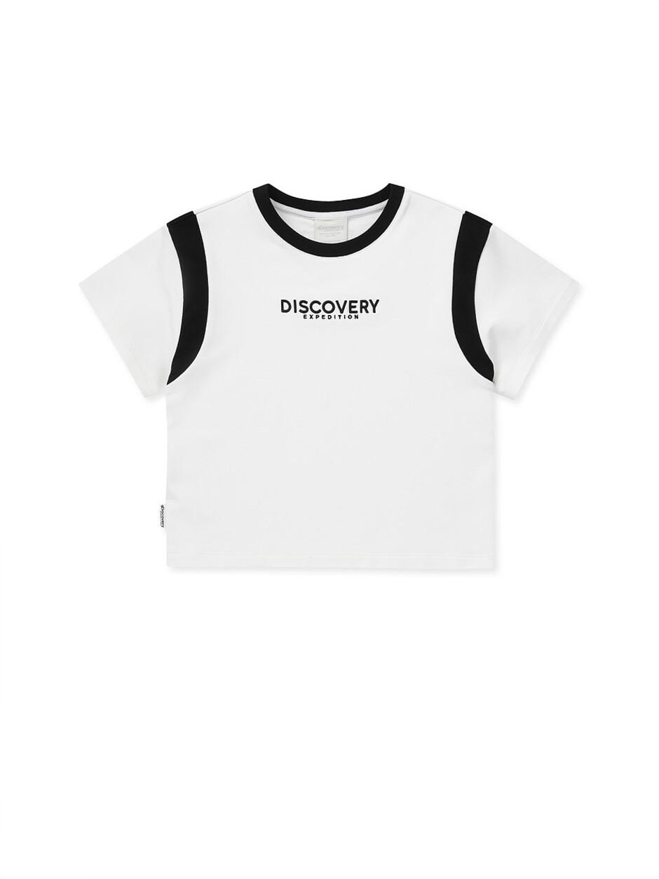 [WMS] Athleisure Woman Crop T-Shirts Off White