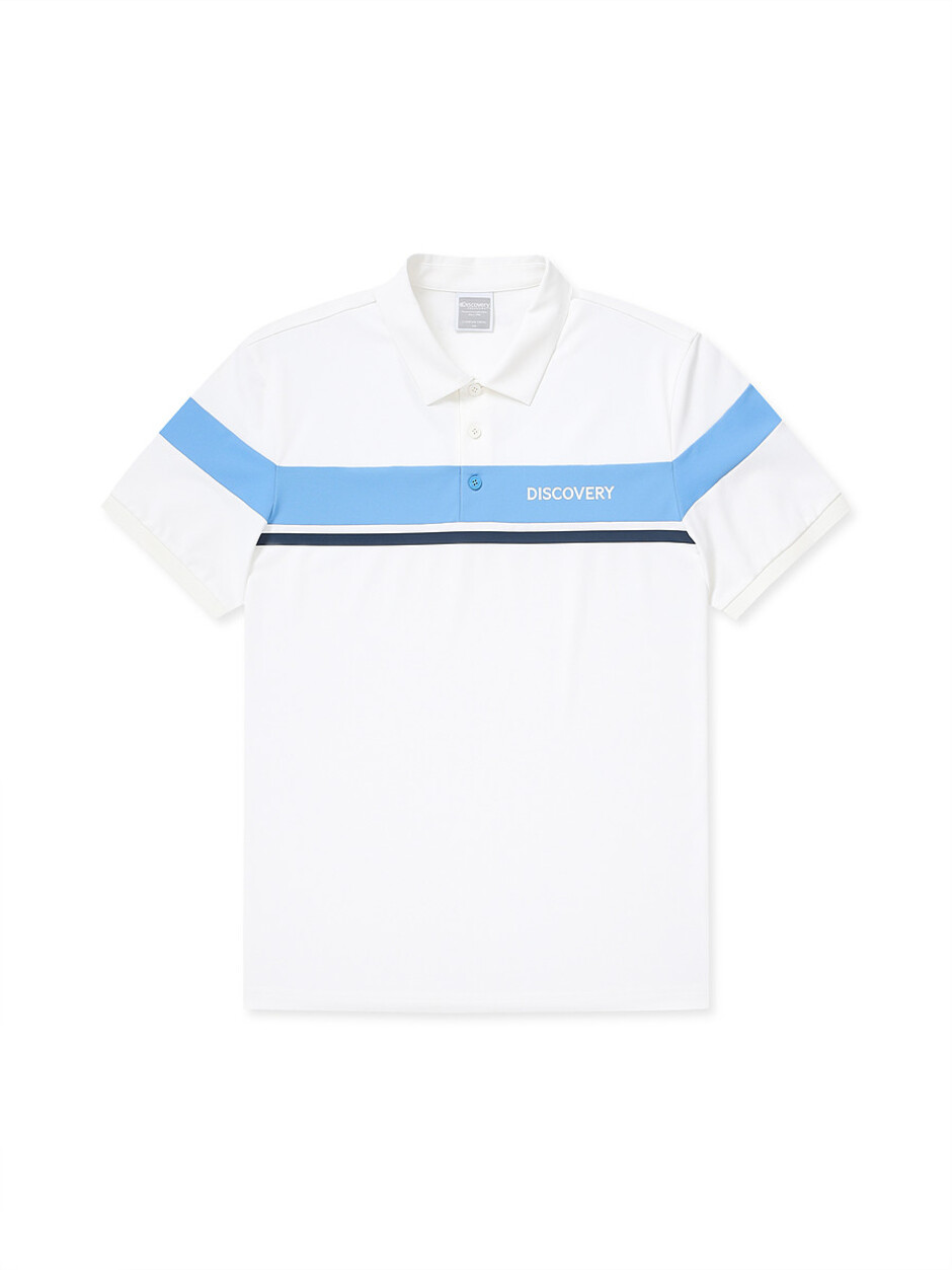 Color Block Collar T-Shirts Off White