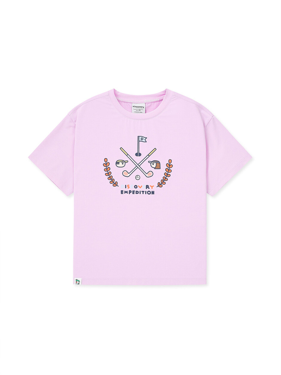 [KIDS] Golf Graphic T-Shirt L.Lavender
