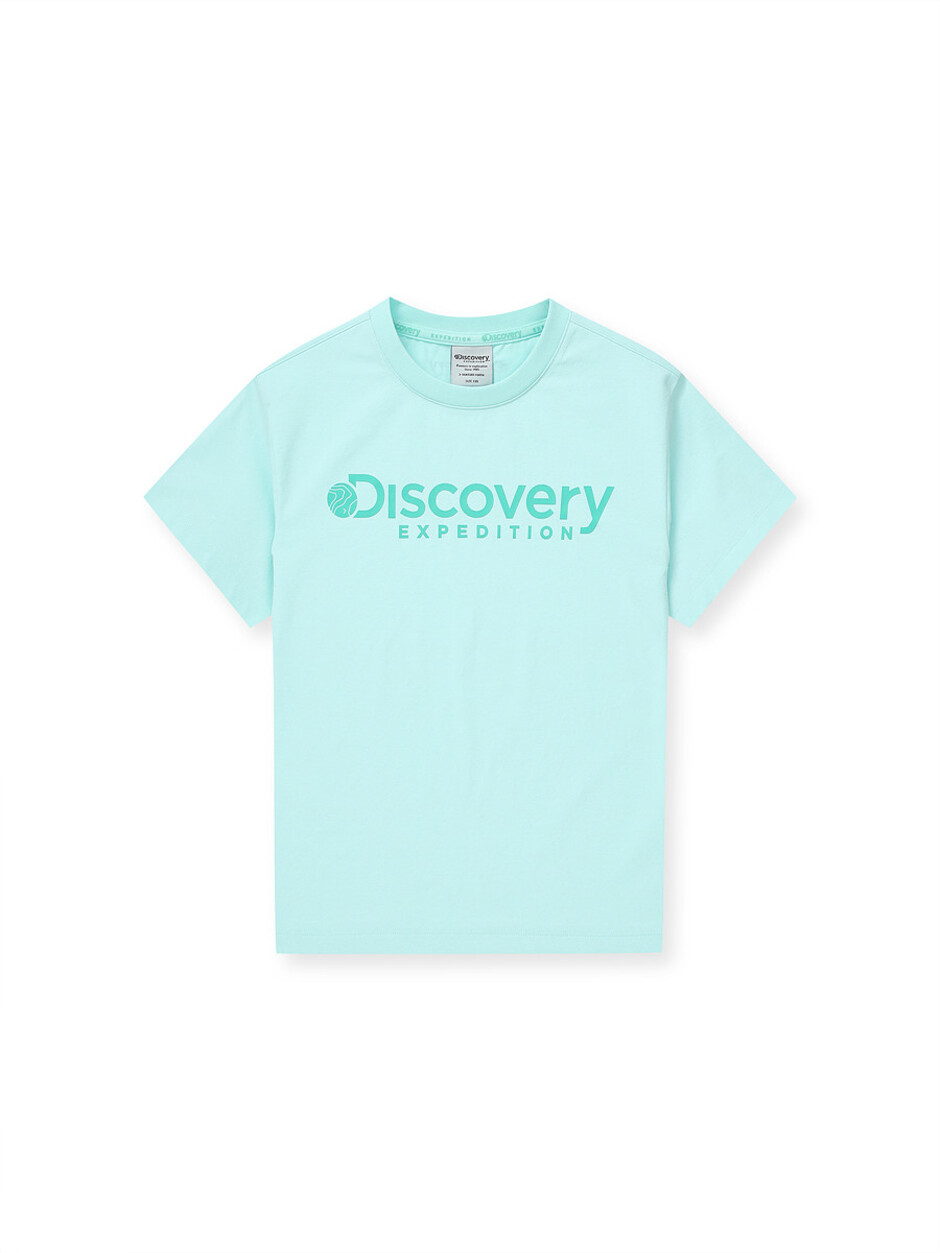 [KIDS] Big Logo Shorts Sleeve T-Shirts L.Aqua blue