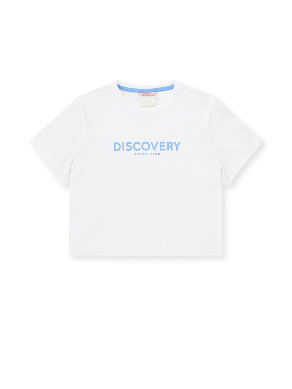 [WMS] Typo Crop T-Shirts Off White