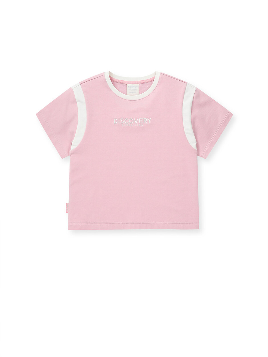 [WMS] Athleisure Woman Crop T-Shirts D.Pink