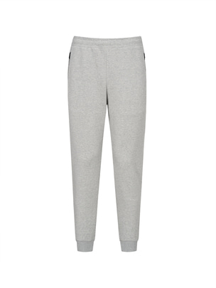 Cotton-Like Tapered Training Pants Melange Grey