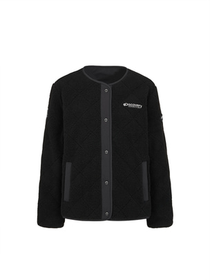 [WMS] Reversible Quilting Fleece Jacket Black