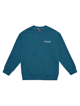[KIDS] Backside Graphic Sweatshirt Turquoise