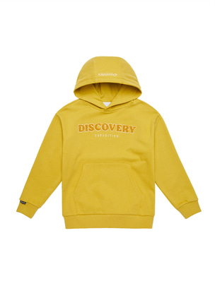 [KIDS] Fleece Logo Hoodie Mustard