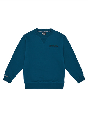 [KIDS] Brushed Back Logo Sweatshirt Turquoise