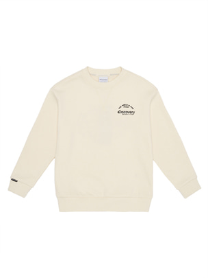 [KIDS] Brushed Back Graphic Sweatshirt D.Cream