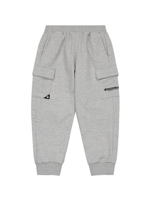 [KIDS]  Pocket Pointed Traning Pants Melange Grey