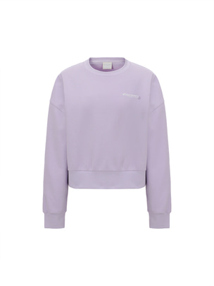 [WMS] Athleisure Semi Crop Training Sweatshirt Light Violet