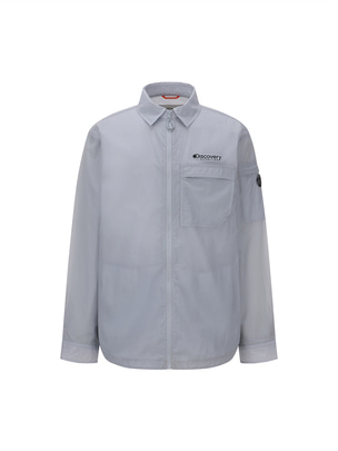 Shirt Type Wind Jacket L.Grey