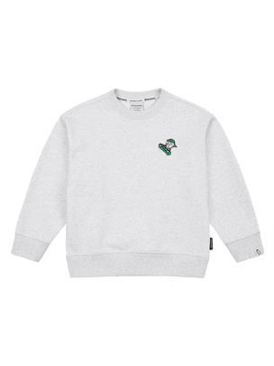 [KIDS]Family Graphic Sweatshirt L.Melange Grey