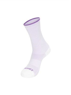 Two Tone High Socks Light Violet