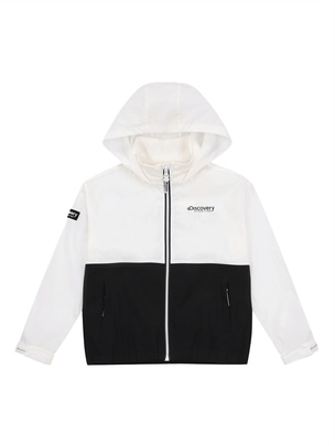 [KIDS] Light Detachable Hoody Wind Jacket Off White