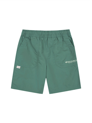 [KIDS]  Color Woven Shorts L.Green