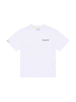 [KIDS]  Back Graphic Logo Pointed T-Shirt Off White