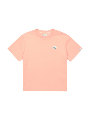 [KIDS] Family Dicoman Back Graphic Shorts Sleeve Shirts Coral