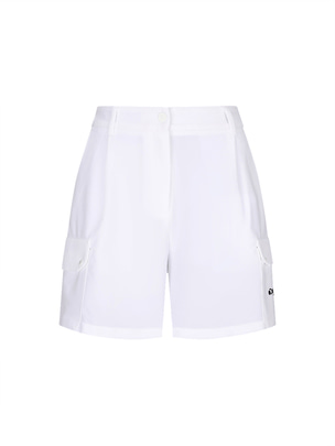 [WMS] High Stretch Cargo Shorts Off White