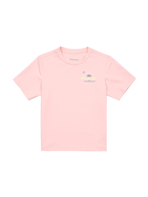 [KIDS] Graphic Half-Rashguard Pink