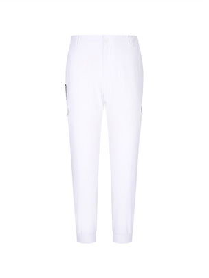 High Stretch Cargo Jogger Pants Off White