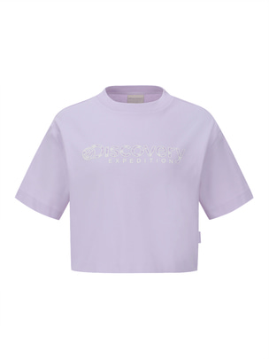 [WMS] Crop Short Sleeve Shirts L.Violet