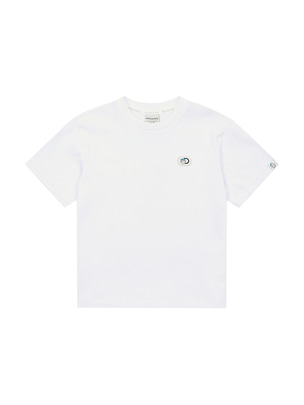 [KIDS] Family Dicoman Back Graphic Shorts Sleeve Shirts Off White
