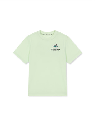 [KIDS] Main Crew Beach Graphic Water T-Shirts L.Green