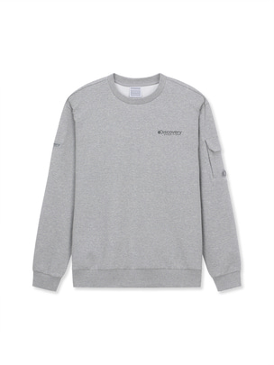 Cargo Pocket Training Sweatshirt Melange Grey