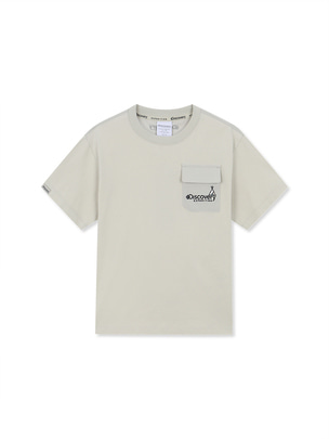 [KIDS] Wove Hybrid Pocket Shorts Sleeve T-Shirts L.Beige