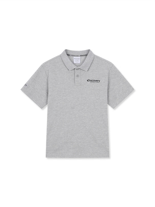 [KIDS] Essential Pique T-Shirts Melange Grey