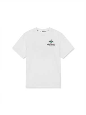[KIDS] Main Crew Beach Graphic Water T-Shirts Off White