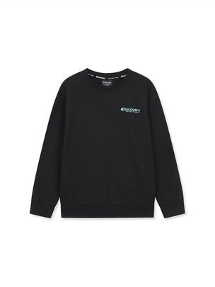 [KIDS] Typographic Sweatshirt Black