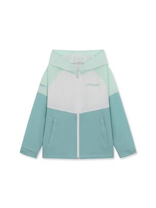 [KIDS] Color Blocked Windbreaker Jacket D.Mint