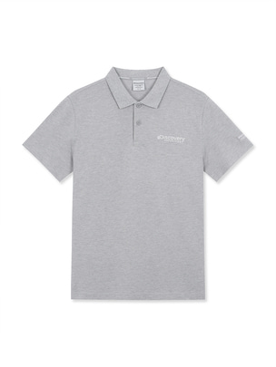 Ted Small Logo Collar T-Shirts Melange Grey
